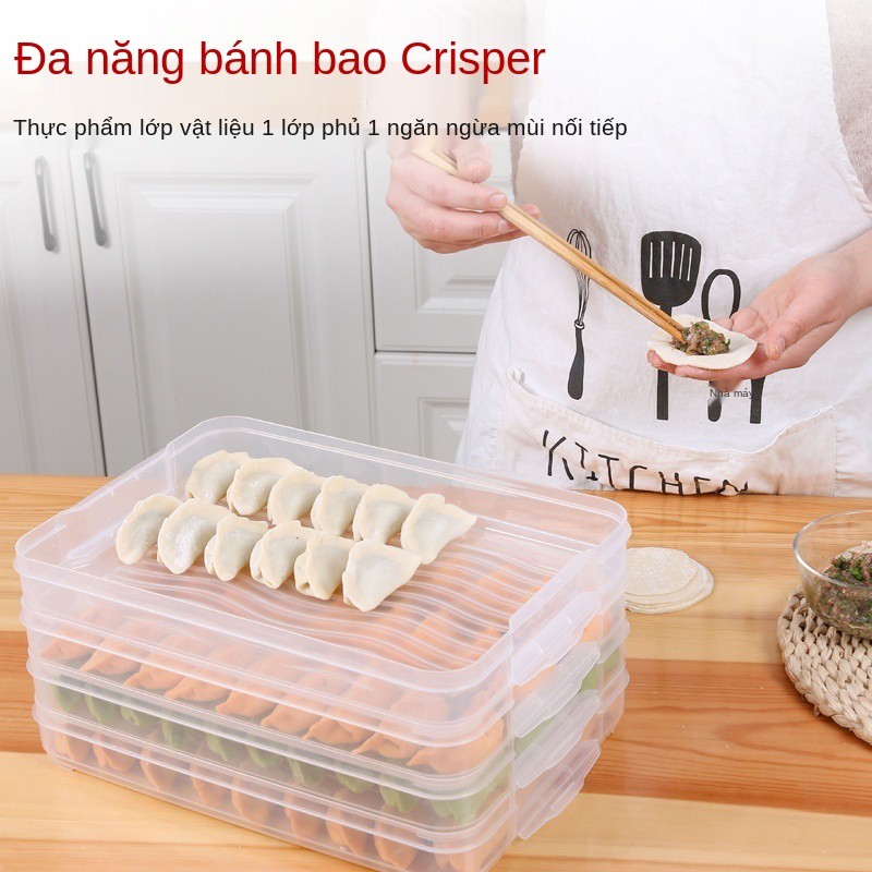 Hộp đựng bánh bao ngăn đá bảo quản chuyên dụng đông lạnh nhiều lớp tủ hoành thánh dung tích lớn