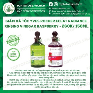 Giấm xả tóc Yves Rocher Raspberry/ Moringa làm sạch sâu tóc & da đầu, cho tóc bóng, khoẻ, bồng bềnh