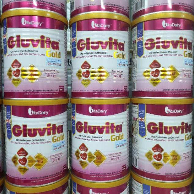 Combo 3 Lon Sữa Gluvita Gold 400g (người bệnh tiểu đường) Date T3.23