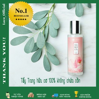 (SALE SỐC) TẨY TRANG KHÔNG CỒN MAROSA LACO _100% hữu cơ  từ Hạnh nhân  và Hoa hồng ngoại_120ml