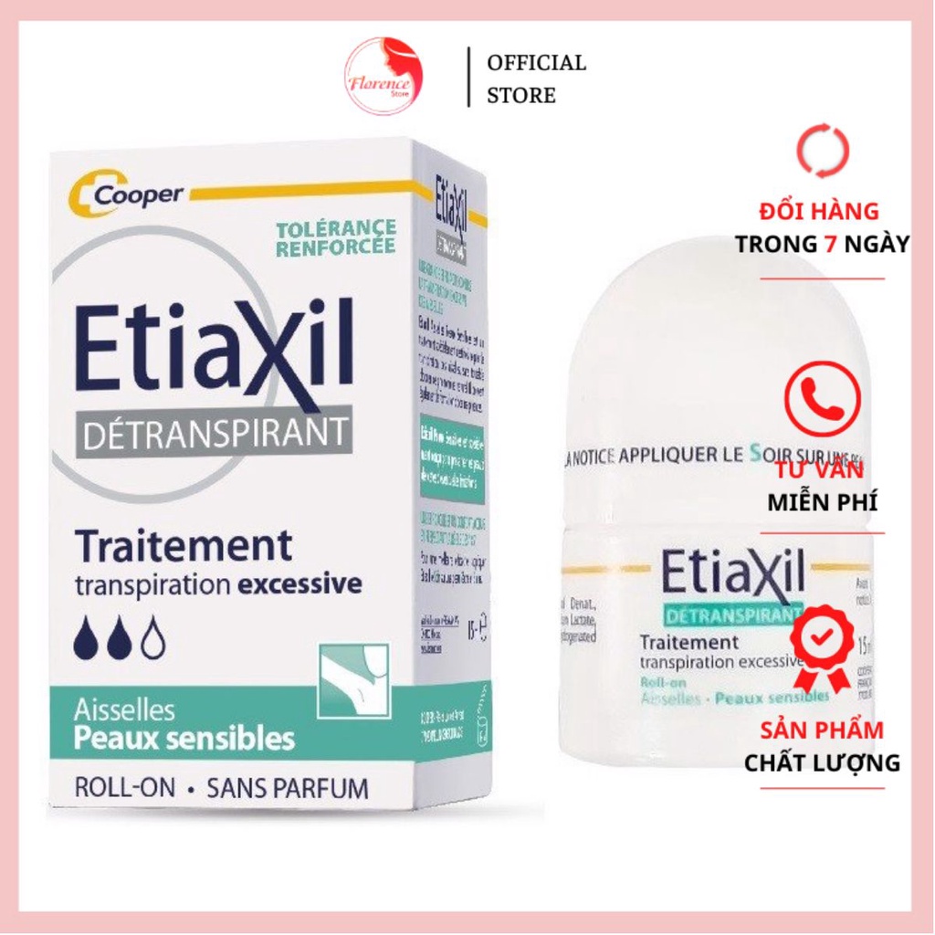 Lăn Khử Mùi Etiaxil Detranspirant Traitement Cho Da Nhạy Cảm, 15 ml