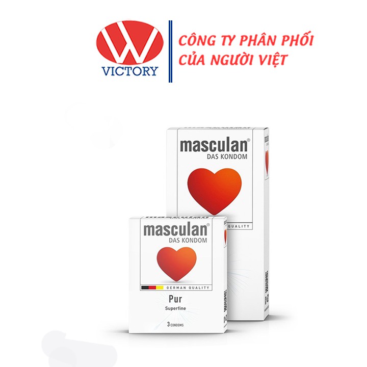 Bao Cao Su Masculan Pur Superfine (Masculan Trắng) - Siêu mỏng - Victory Pharmacy