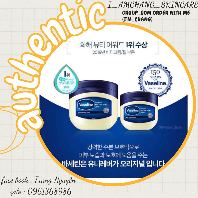 Sáp dưỡng Vaseline 100g