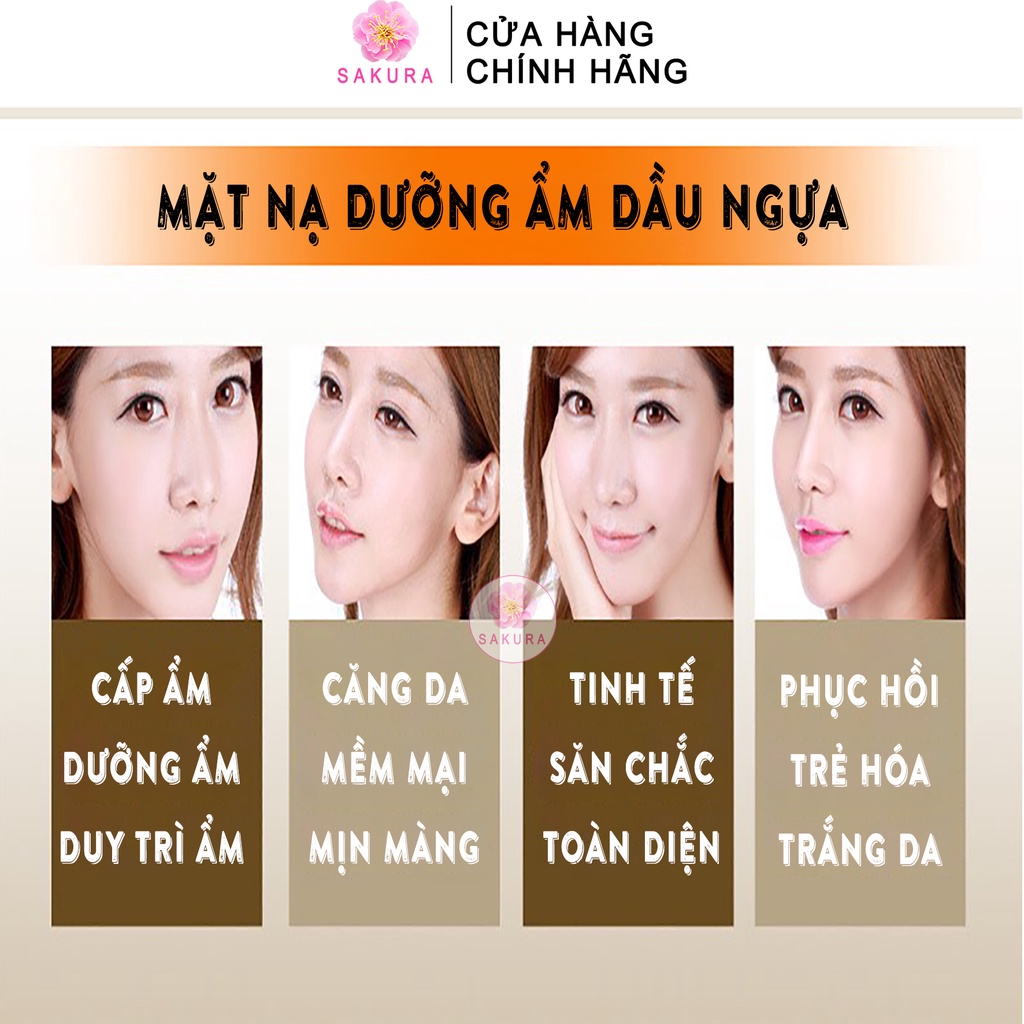 Mặt nạ cho da dầu mụn BIOAQUA HORSE OIL trắng da thải độc ngăn ngừa dầu mụn nội địa trung SAKURA 30g