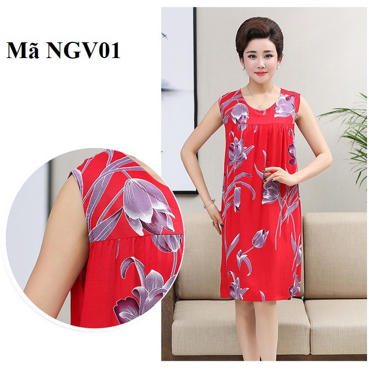 Váy, đầm ngủ mặc nhà cho người trung niên, người lớn tuổi