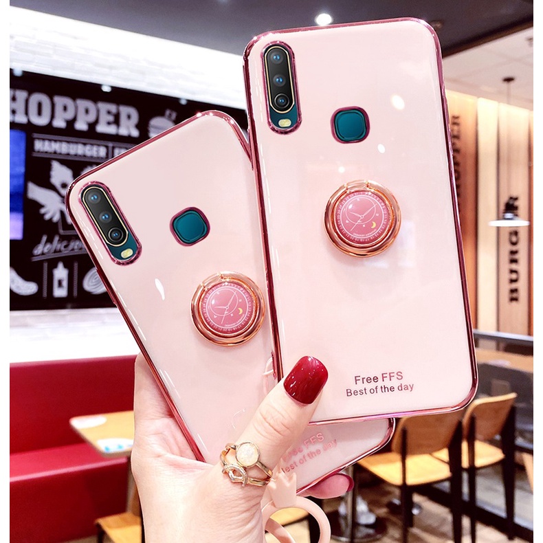 ỐP LƯNG SILICON VIVO Y11,Y12,Y15.Y17,Y19,U10 KÈM IRING SANG TRỌNG