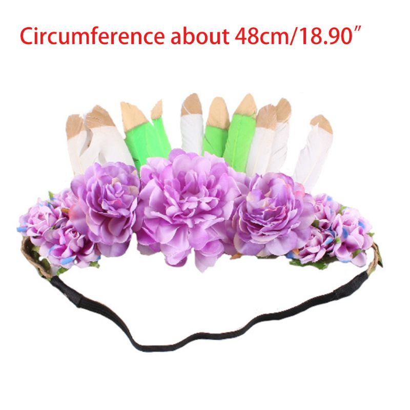 Vòng Hoa Đội Đầu Phong Cách Ấn Độ Bohemian Cho Nữ