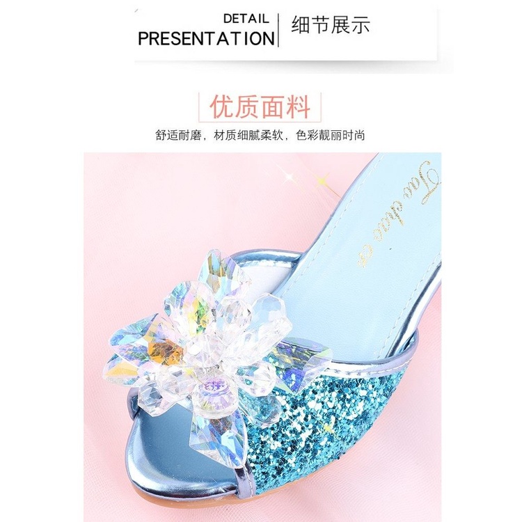 Dép Sandal Cao Gót Đế Mềm Hở Ngón Đi Trong Nhà Dành Cho Bé Gái