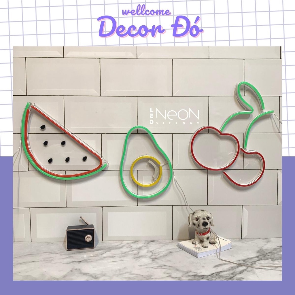 Đèn NeonSign Dưa Hấu | Kích Thước 25x14cm | Quà Tặng Trang Trí Cực Chất , Siêu Sáng & Tiết Kiệm Điện Với Led 12v |