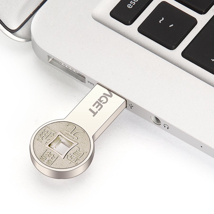 EAGET K80 USB3.0 Flash Drive Round Ancient Coins Metal Pendrive Storage U Disk