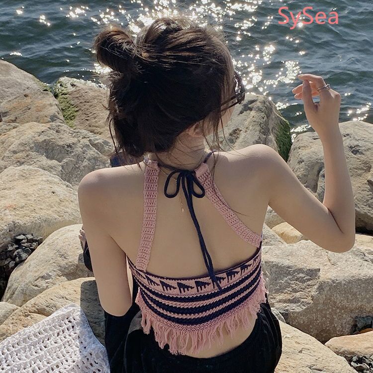 Áo Hai Dây Thêu Họa Tiết Phong Cách Vintage Cho Nữ