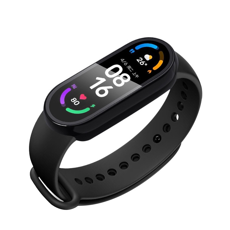 Ốp Lưng KíNh CườNg LựC BảO Vệ MàN HìNh Cho Mi Band 8 7 6 5 4 3 9D Xiaomi Miband 7 6 5 NFC