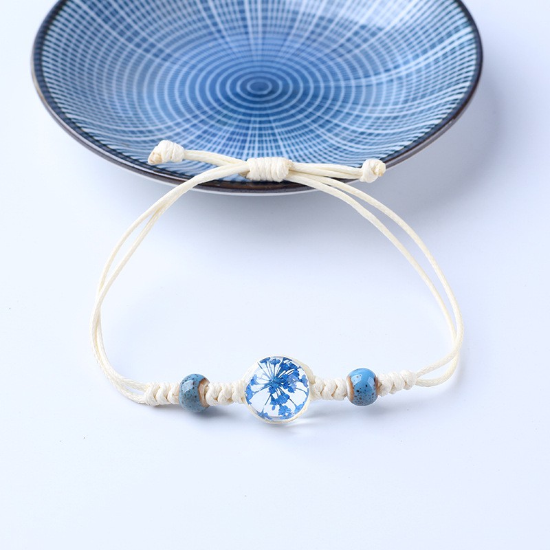 Vòng Tay Hoa Khô Vĩnh Cửu Đá Trong Suốt Dây Rút - Xb-L2610- Bảo Ngọc Jewelry | BigBuy360 - bigbuy360.vn