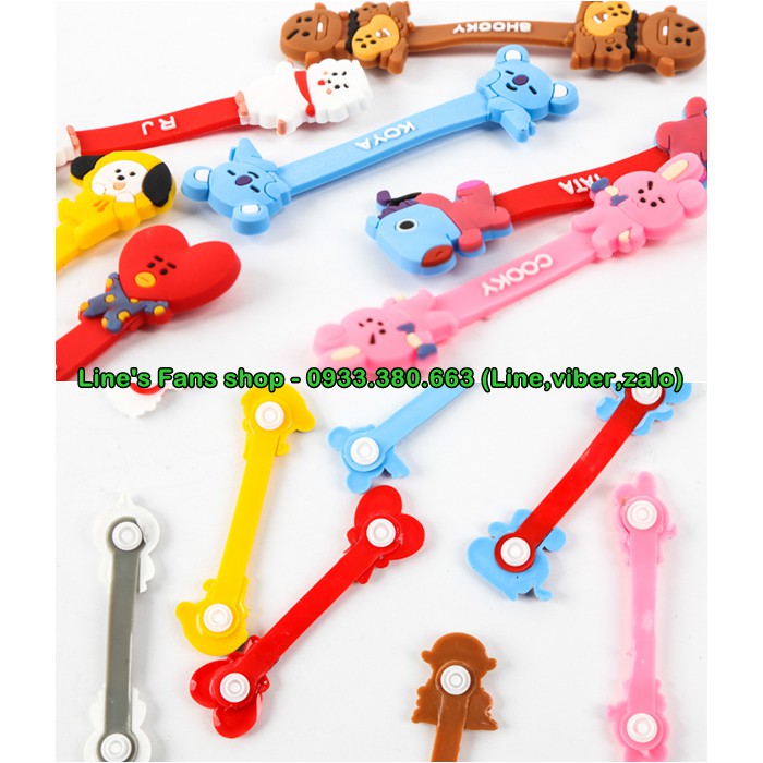 (MUA 2 TẶNG 1) Kẹp dây cáp ĐT hình BT21 BTS | BigBuy360 - bigbuy360.vn