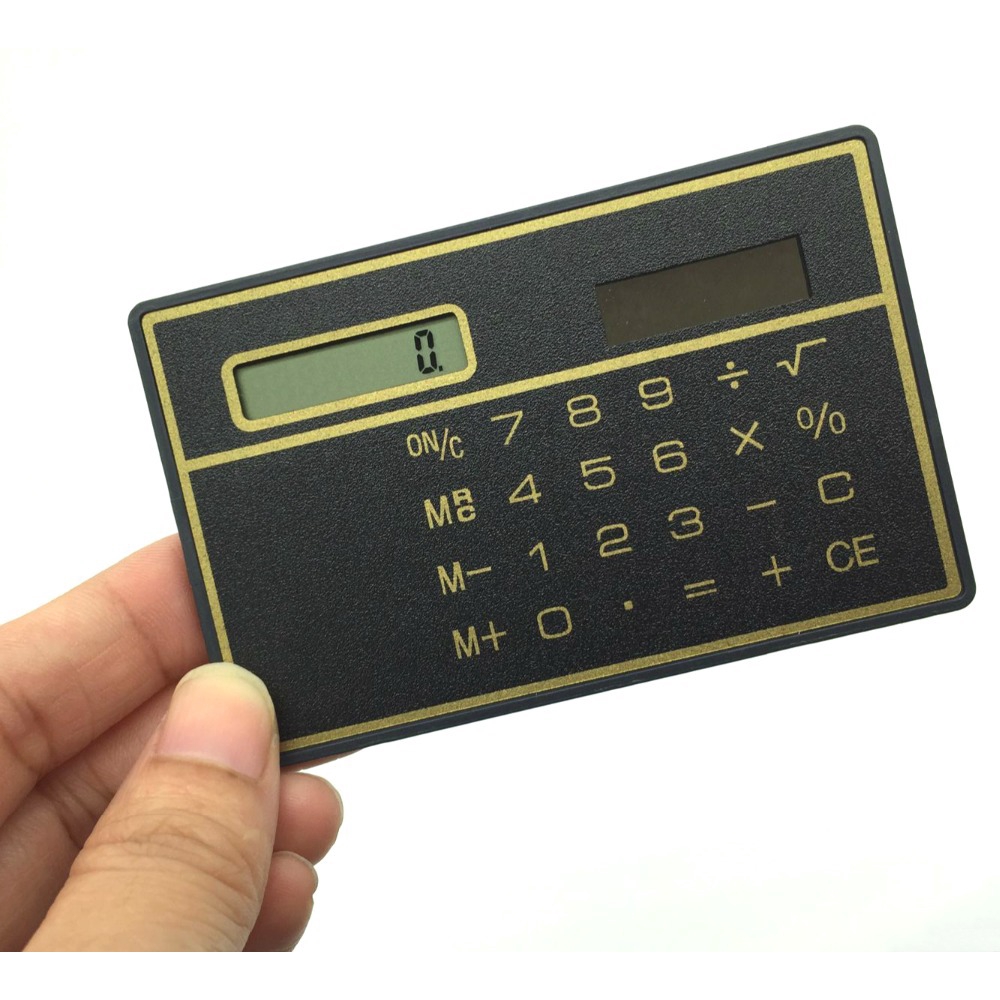 Máy tính thẻ mini cầm tay siêu mỏng sử dụng năng lượng mặt trời chất lượng cao