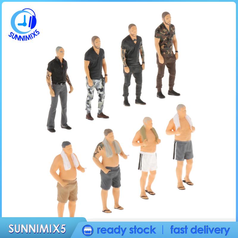 [Trend Technology]1:64th Men Figures Doll Diorama Miniature Prople Character Model for Micro Scene DIY Decor, Resin Action Figure Model Figure Statue