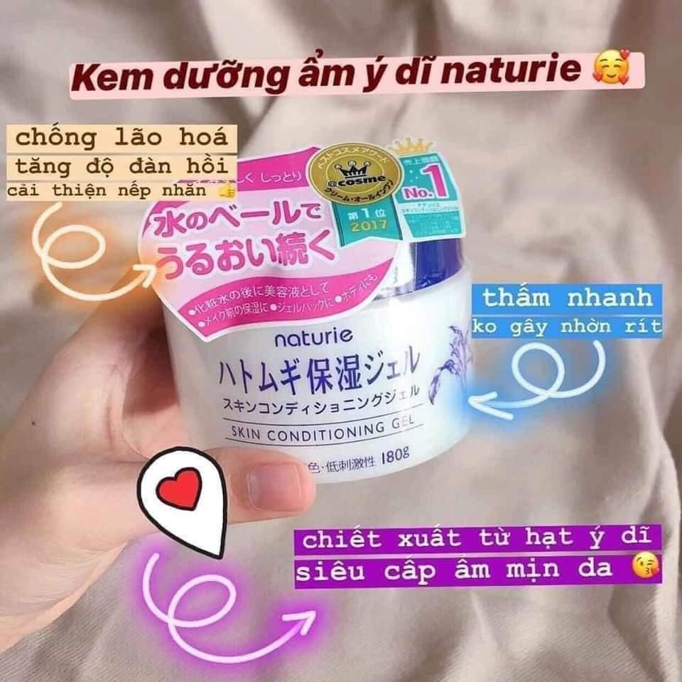 Kem dưỡng ẩm trẻ hoá da Ý dĩ Naturie Skin Conditioning Nhật Bản