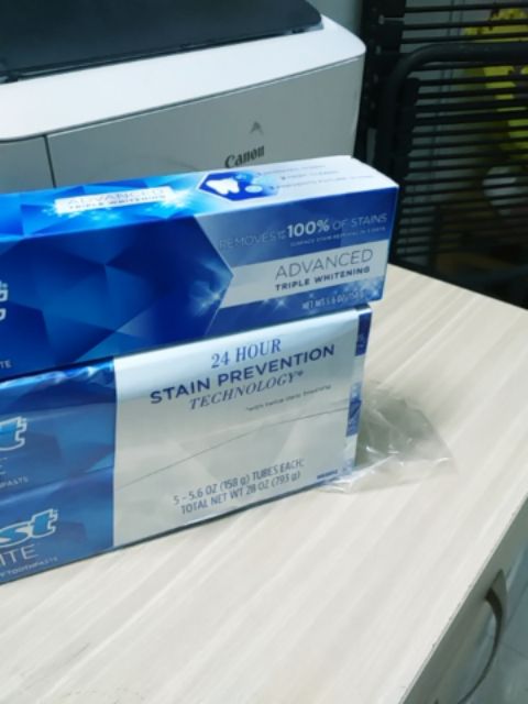 Kem Đánh Răng Crest 3D White Advanced Whitening 158g