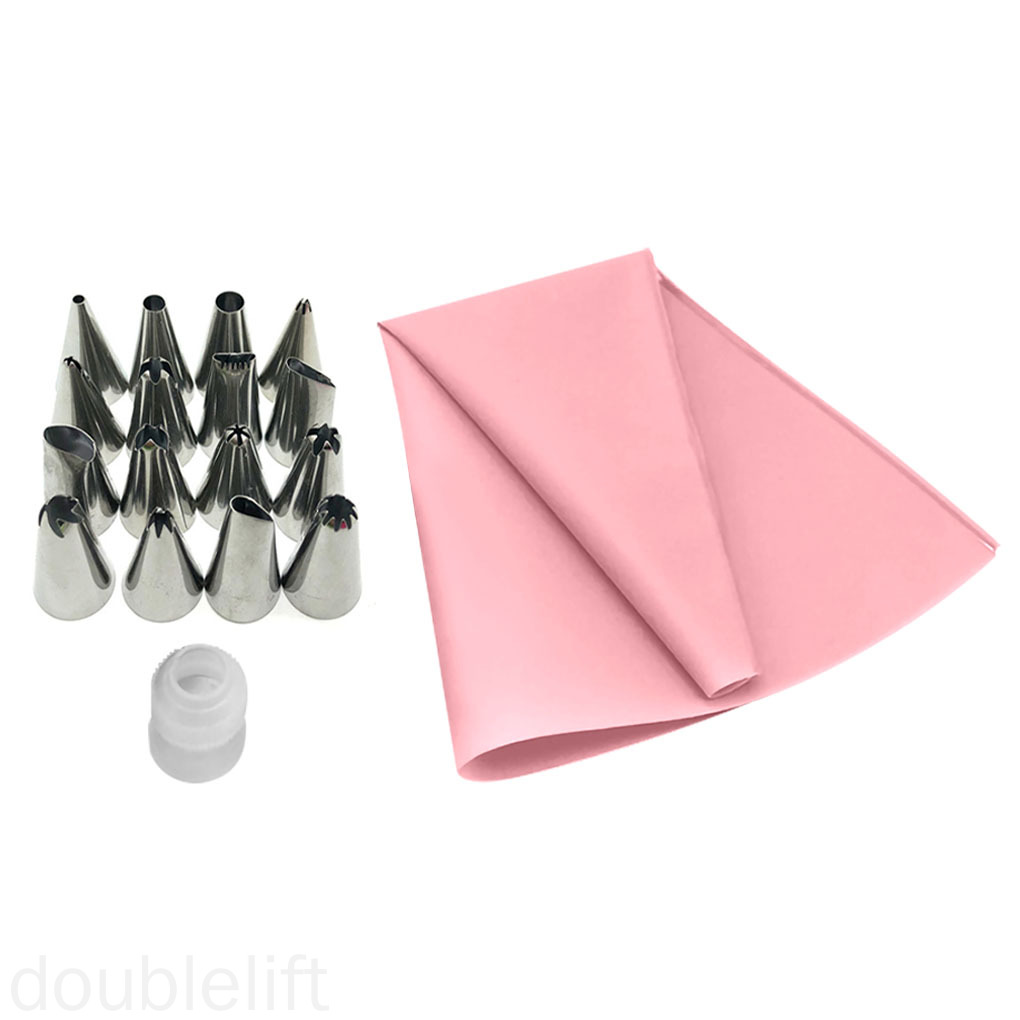 Bộ 18 Món Đuôi Bắt Kem Trang Trí Bánh Bằng Thép Không Gỉ