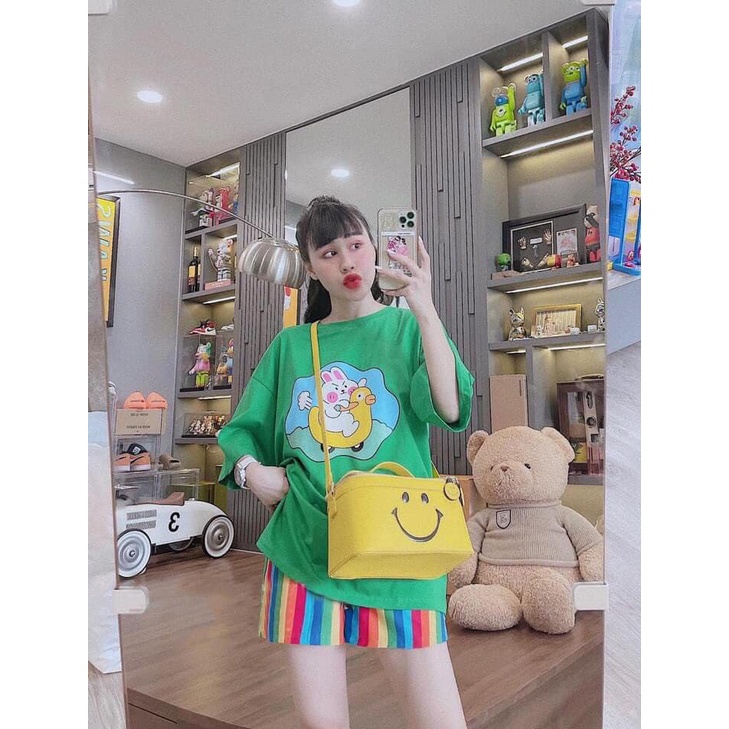 Đồ bộ nữ mặc nhà chất liệu vải thun Cotton 100%, 3 size, 45-80kg vừa, PD175