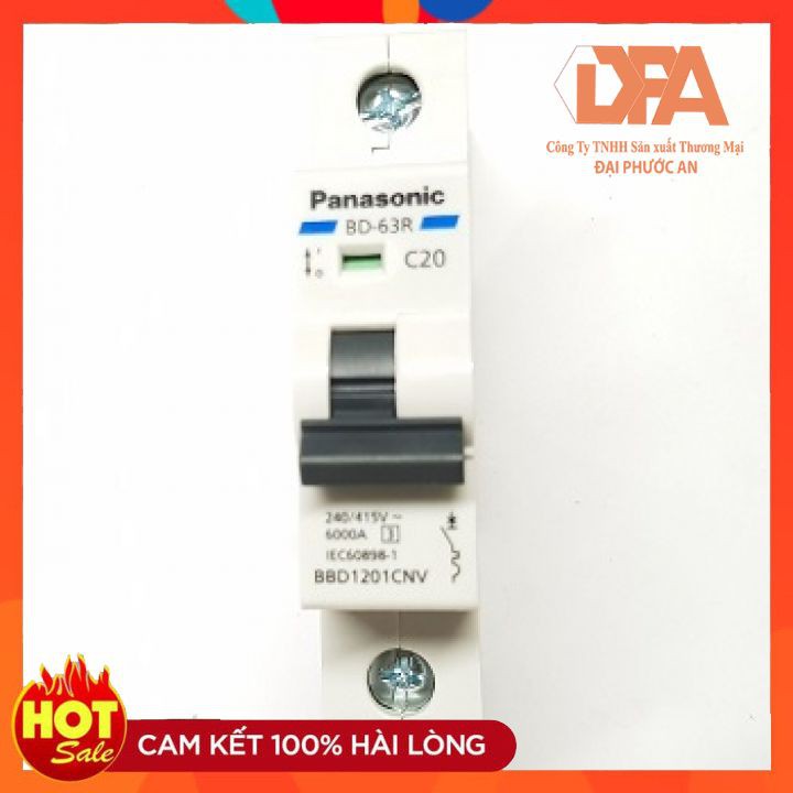 [HÀNG CHÍNH HÃNG] Cầu Dao Tự Động - Aptomat MCB 1P 10A 16A 20A 25A 32A 40A 50A 63A PANASONIC