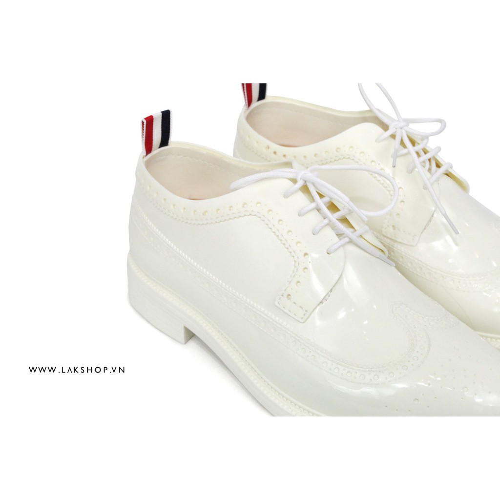 Giày Cream White Rubber Classic Longwing Brogues