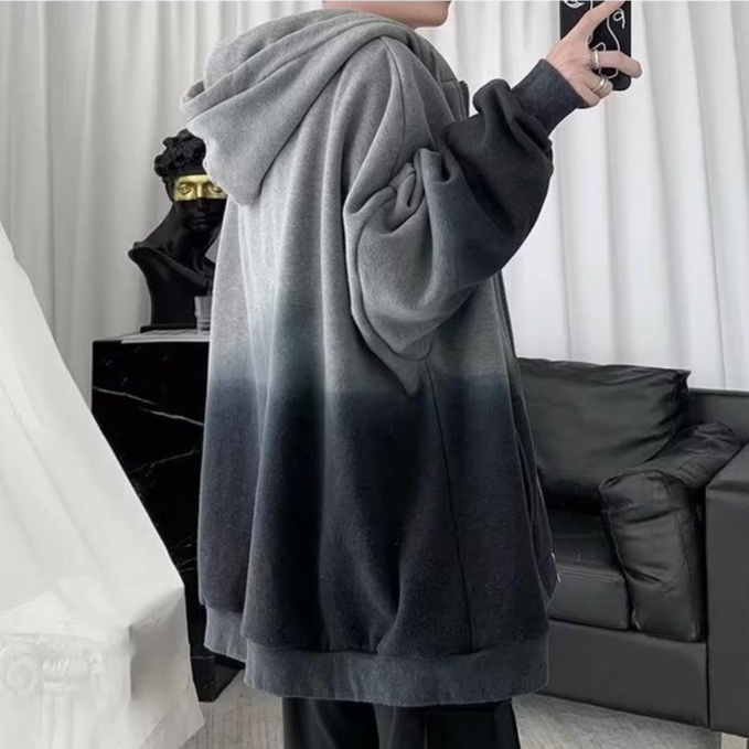 Áo Khoác Hoodie Nam Màu Gradient Thời Trang Hàn Quốc Cá Tính Cho áo khoác bomber áo khoác nam cao cấp áo khoác jacket nữ