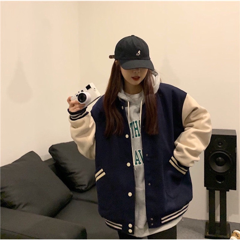 Áo khoác bomber bóng chày thể thao nam nữ unisex ulzzang Hàn Quốc [Yannie]