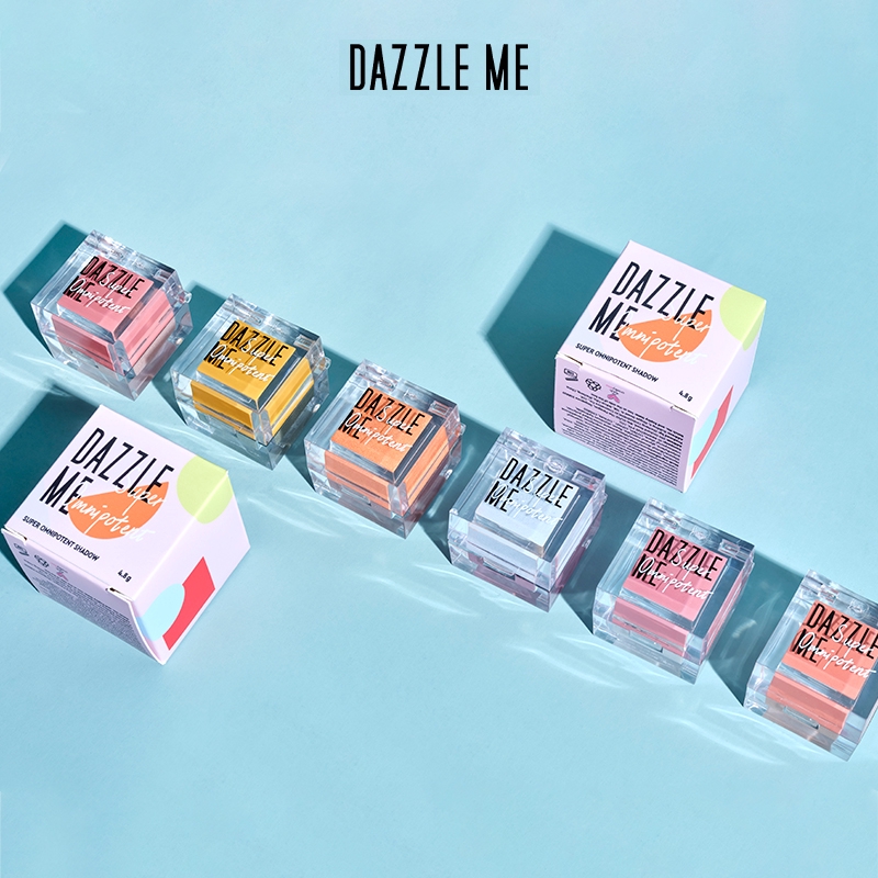 Hộp phấn Dazzle Me độ bóng cao 3.3x3.3x3.2 cm nặng 4.8G có 6 màu để lựa chọn