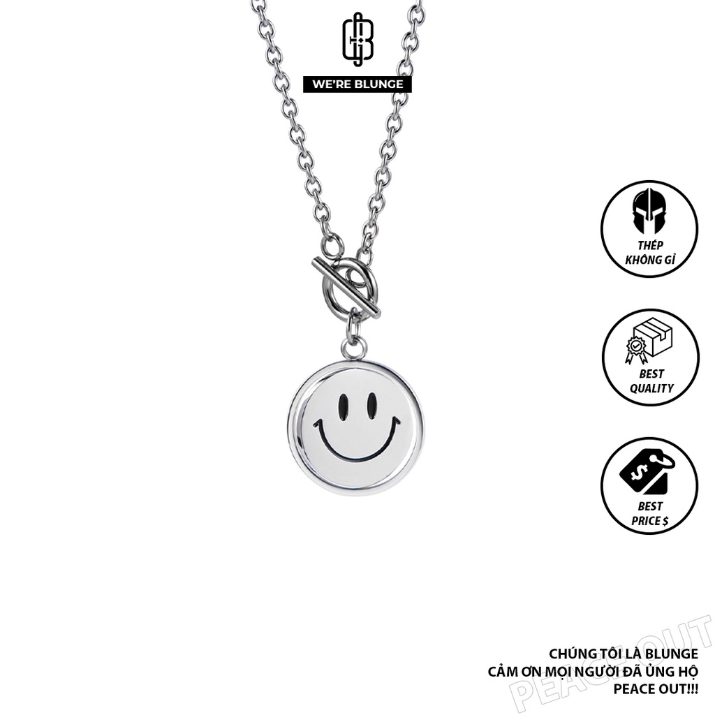 Dây Chuyền Hình Mặt Cảm Xúc Unisex Phong Cách Retro Nổi Bật