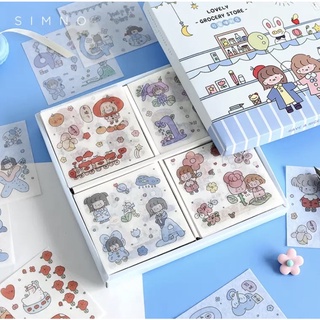 Sticker Hộp 100 miếng dán - gồm hai mẫu Lovely