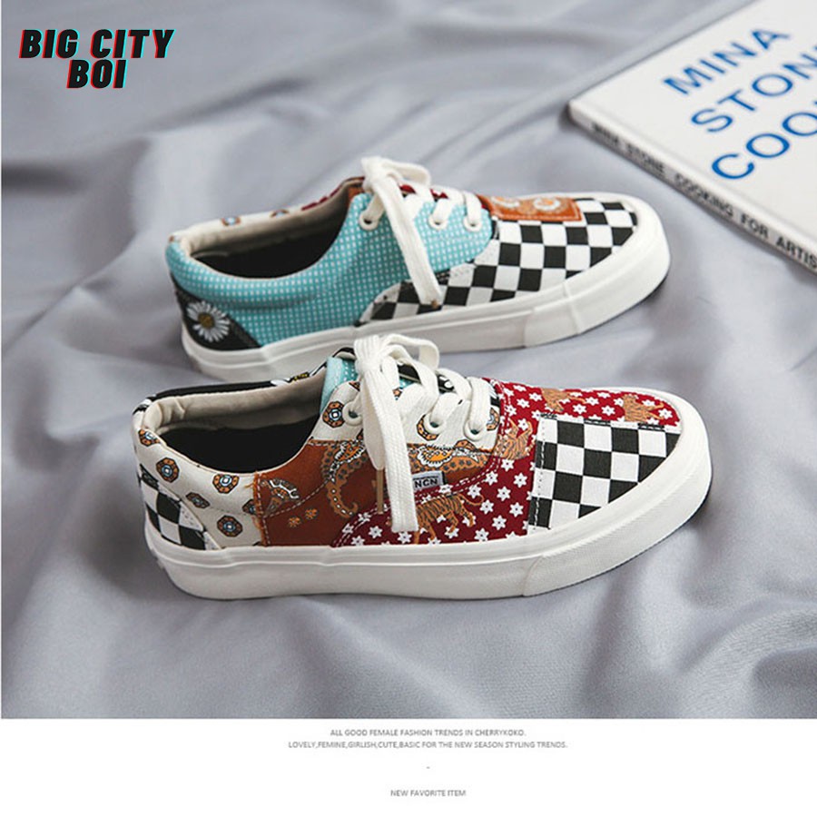 [MỚI NHẤT] Giày Vansynn VBNS Họa Tiết Thổ Cẩm Unisex Nam Nữ Hoa Văn Tự Nhiên - 100% vải canvas | BigBuy360 - bigbuy360.vn