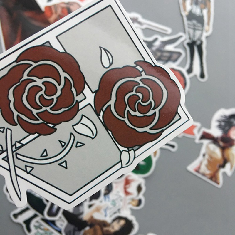 flowersqueen Sticker dán họa tiết anime Attack on Titan độc đáo chất lượng cao
