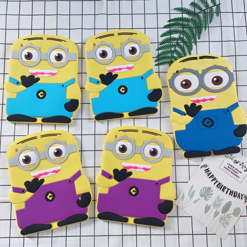 Vỏ Ốp iPad 2/3/4/5/Air 1 Silicon Dẻo Hình Minion Ngộ Nghĩnh