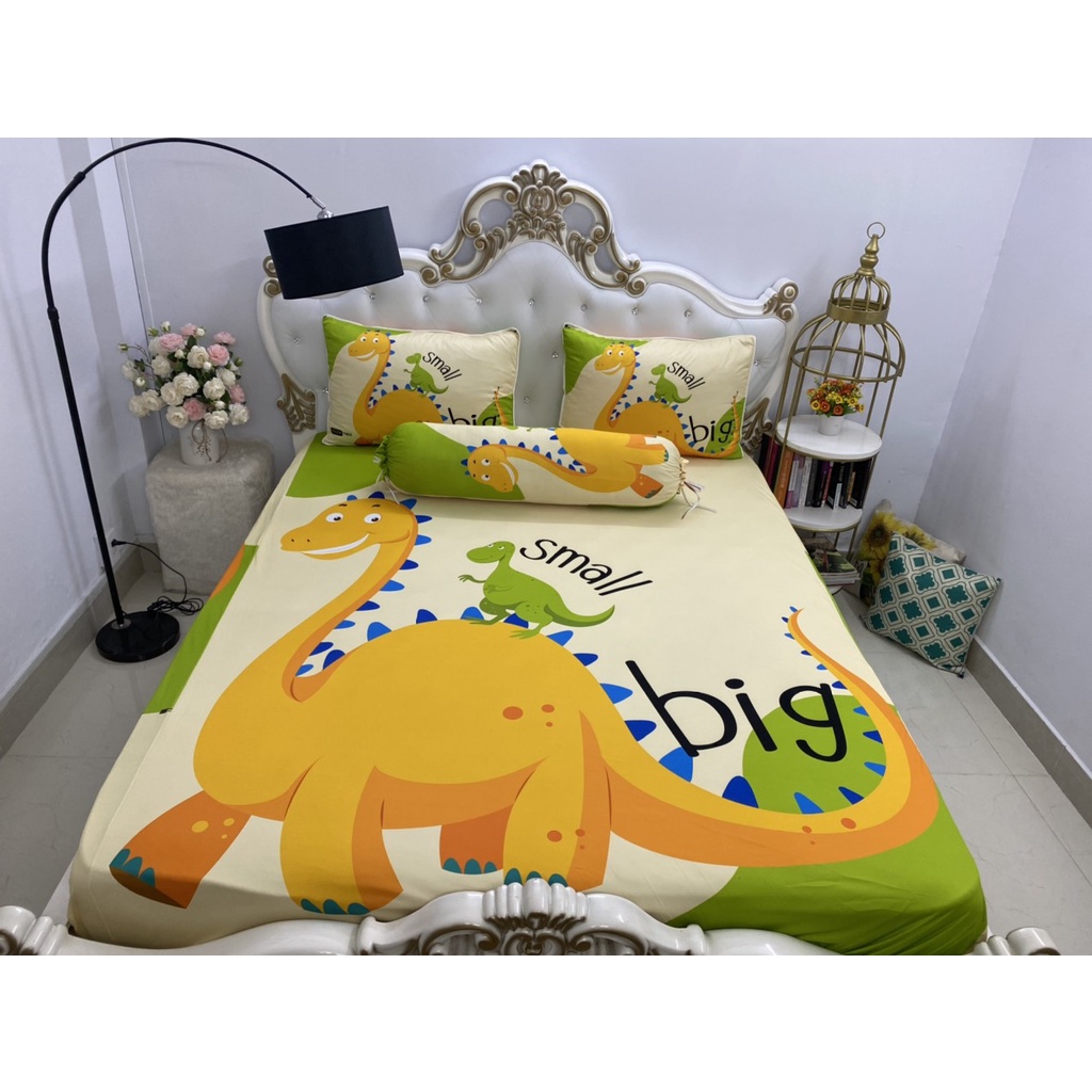 Bộ Drap gối  thun Ý 5D Cao Cấp , mát lạnh, thấm hút tốt