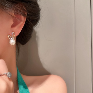 Bông tai hạt tròn mô phỏng tai thỏ đáng yêu BT225