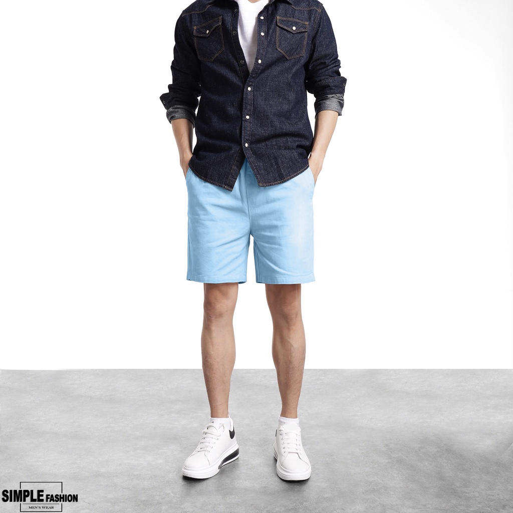 Quần short kaki nam trơn nhiều màu SIMPLE - với thiết kế đơn giản, tôn dáng , co giãn thoải mái