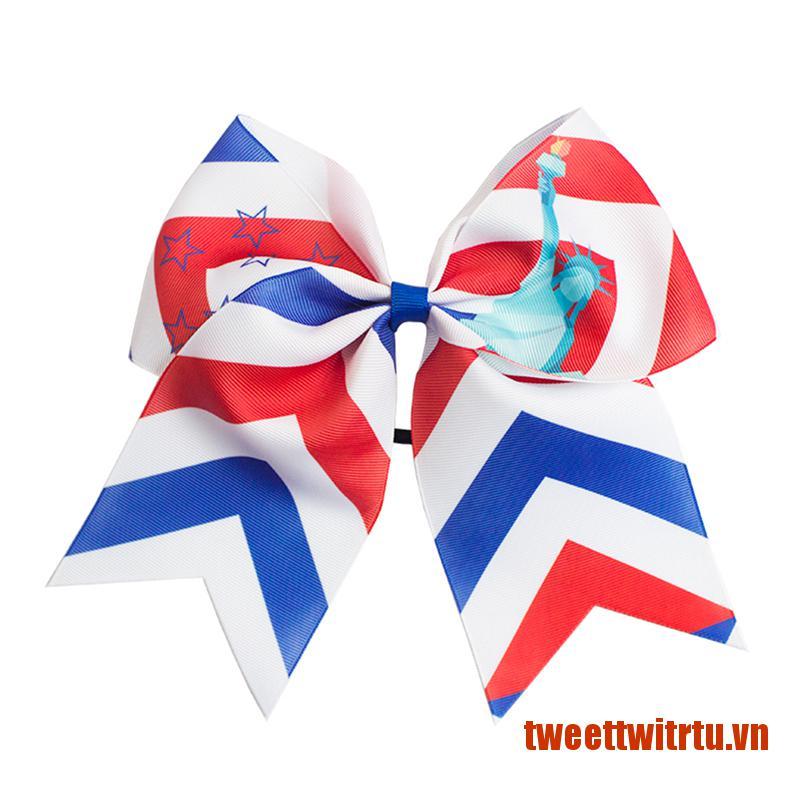 TRTU American Flag Baby Hair Ribbon Bow Hair Clip Independence Day Bow Headband