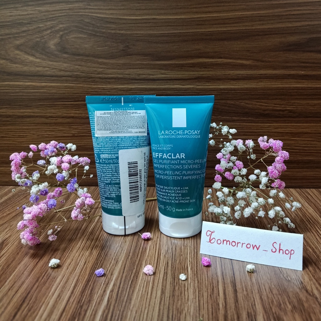 Sữa rửa mặt La Roche Posay Effaclar Purifying Foaming Gel và Micro-peeling Purifying50ml
