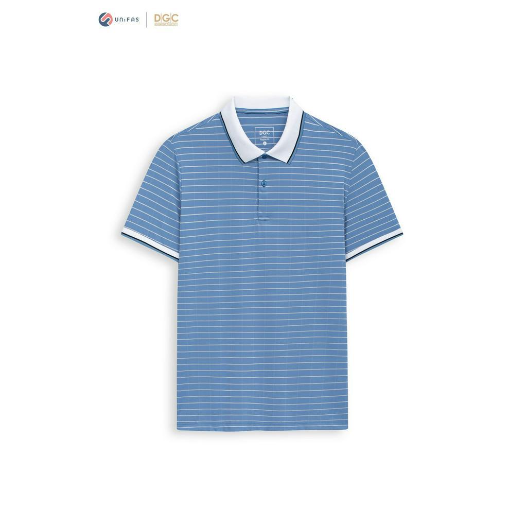 Áo Polo ngắn tay kẻ ngang DGC - SAPBC09M dáng suông, ít nhăn, thoáng khí, có co giãn nhẹ