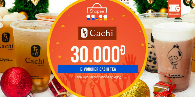 E-voucher giảm 30.000đ tại cachi tea