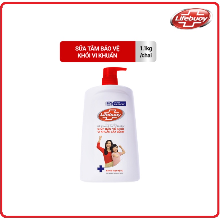 Sữa Tắm LIFEBUOY Diệt Khuẩn Chai 1,1kg