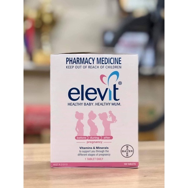 Elevit bầu Úc- Vitamin tổng hợp cho mẹ bầu 10 vỉ x10viên