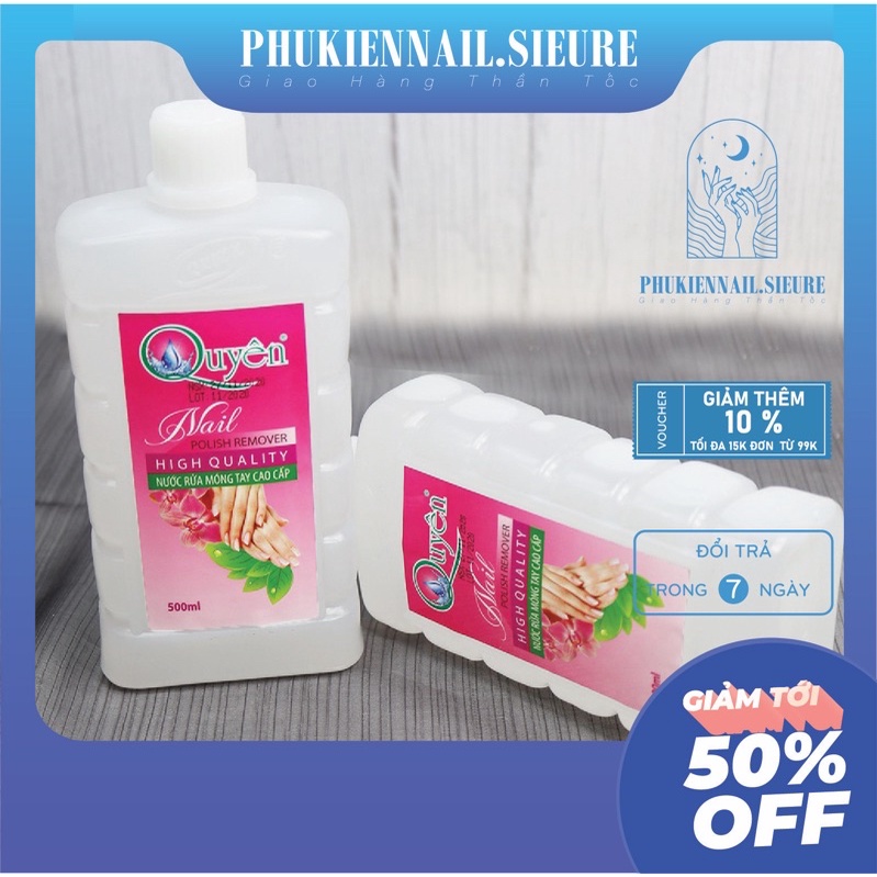 Nước Rửa Móng - Ủ Phá Gel móng tay - AXITON 500ml, 1000ml
