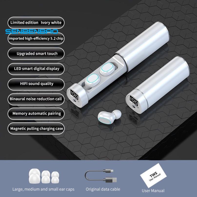 Tai Nghe Nhét Tai Bluetooth Không Dây N21 TWS Có Micro Cho Xiaomi Huawei