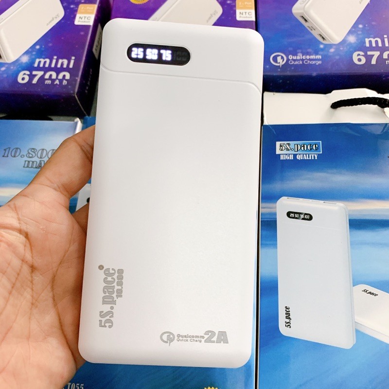 Pin sạc dự phòng HIGH QUALITY 5S. pace 10.800 mah mỏng gọn