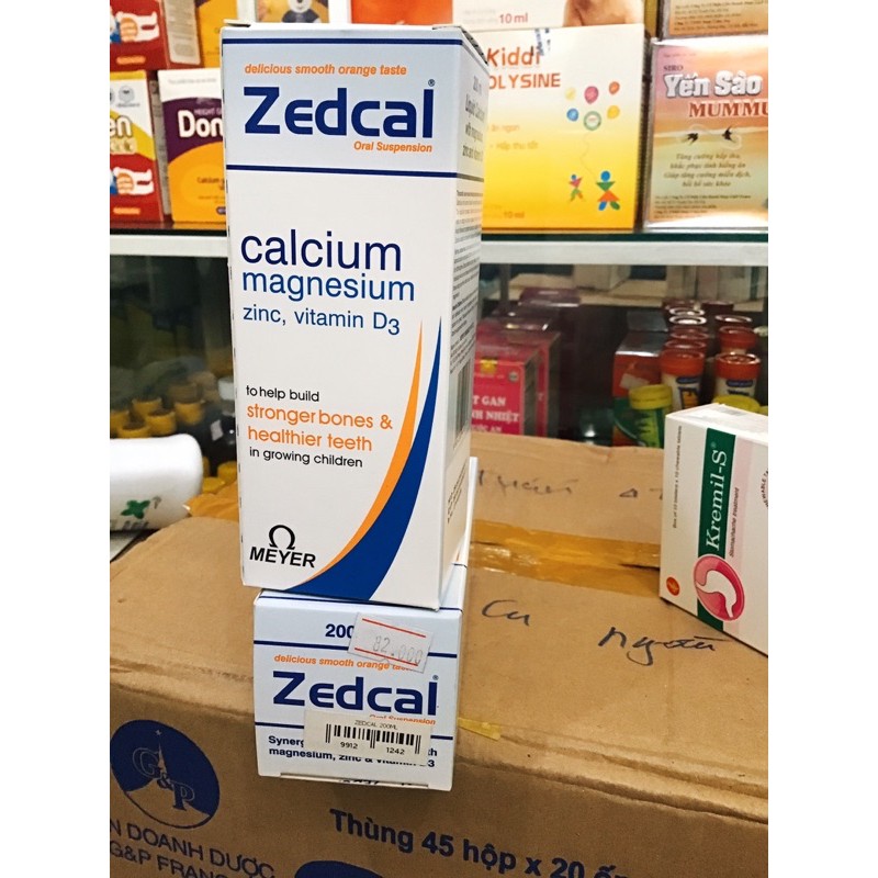 Siro ZEDCAL : calcium, magnesium, zinc... 200ml | BigBuy360 - bigbuy360.vn