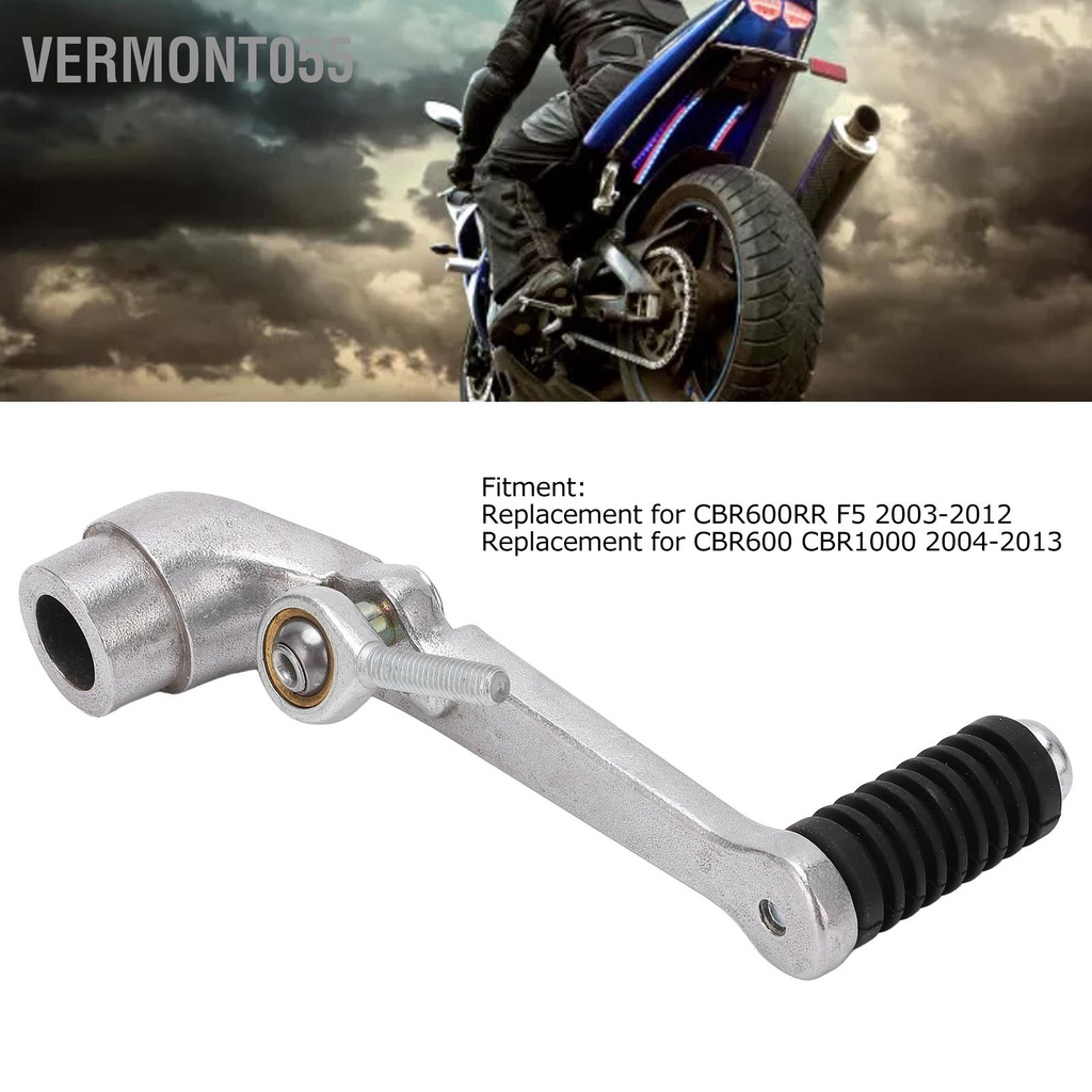 Vermont055 Cần gạt cần chân bàn đạp nhôm bạc đánh bóng thay thế bề mặt cho CBR600 CBR1000