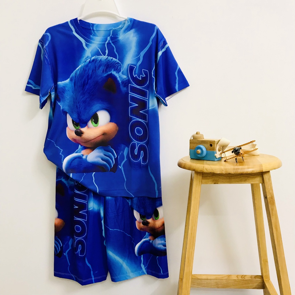 Bộ thun lạnh Sonic cho bé trai