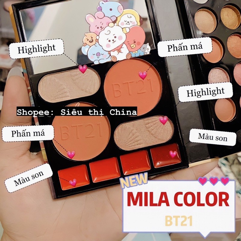 Bảng Phấn Mắt Bóp MILA COLOR BT21 Dễ Thương | BigBuy360 - bigbuy360.vn